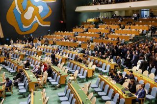 Les délégués de certains pays ont quitté la salle quand Benjamin Netanyahu a pris la parole. KEYSTONE/AP/Stefan Jeremiah